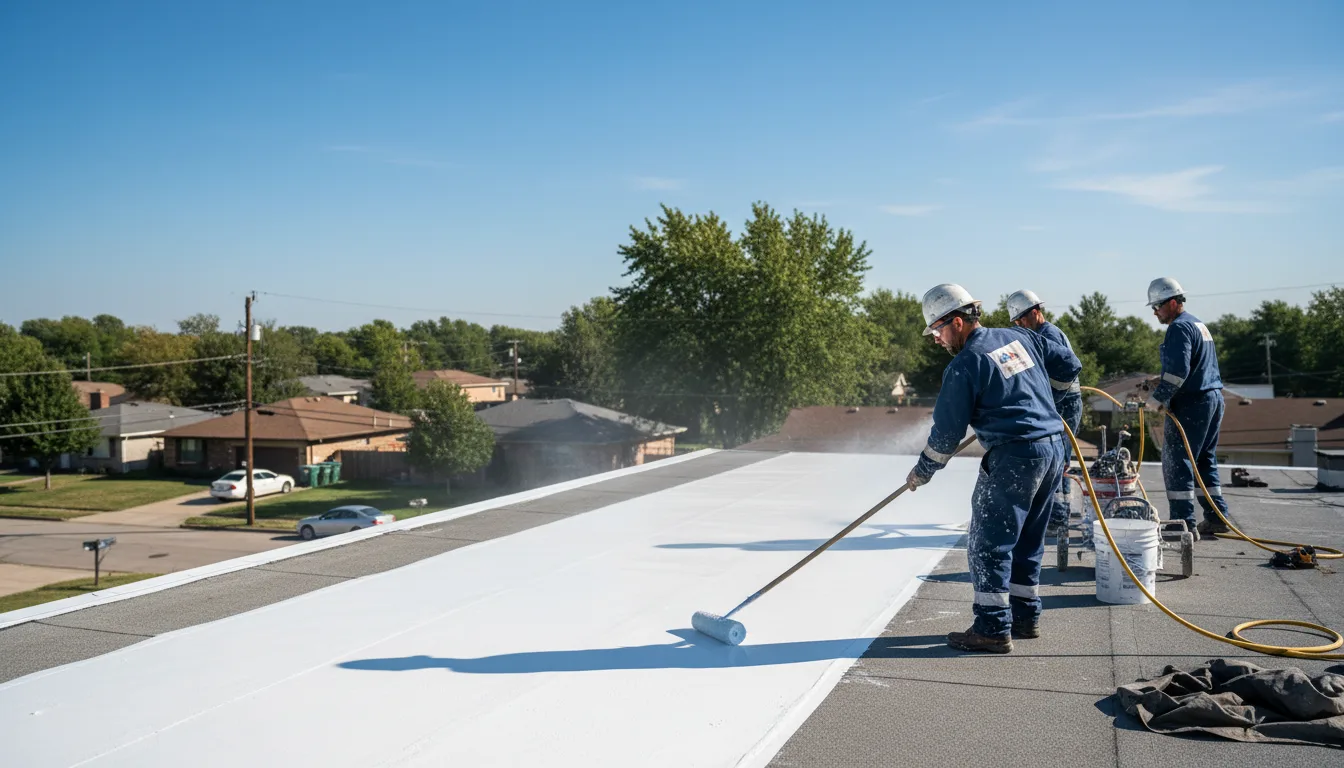 Commercial roof coating in Hallwood, VA near me